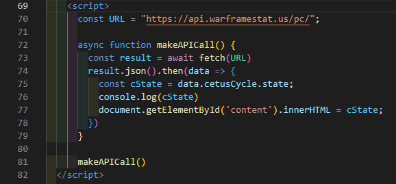 JSON Screenshot